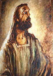 Jesus, Gemlde von Walter Klapschinski in der Kirche von Lelm
