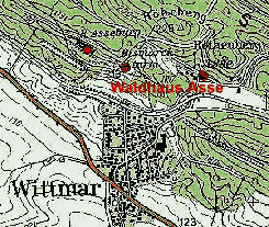 Oberhalb von Wittmar finden wir nahe dem Waldhaus zur Asse den Bismarckturm und die Ruine der Asseburg.