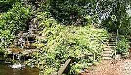 Wasserfall im Botanischen Garten