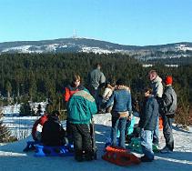 Ausblick vom Torfhaus zum 1.141 Meter hohen Brocken